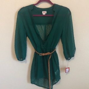 Sheer Green Blouse